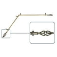 thumbnail image 2 of Vinci 13/16 inch Corner Window Curtain Rod 28-48" - Antique Brass, 2 of 3