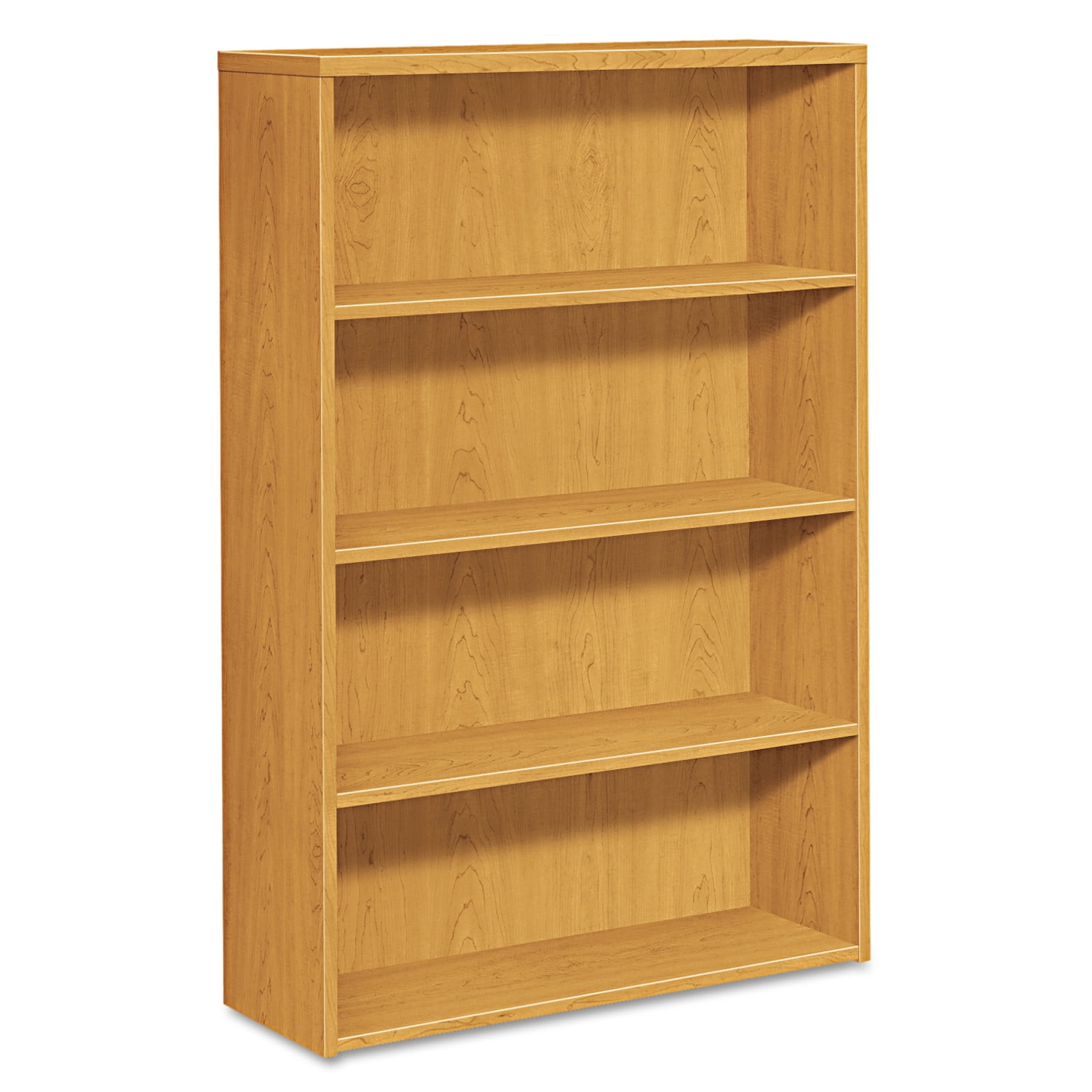 HON 10500 Series Laminate Bookcase, FourShelf, 36w x 131/8d x 571/8h, Harvest