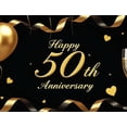 thumbnail image 5 of LUUFILx Golden Anniversary Backdrop Balloon Celebration Party 50th Decoration Photography Background Banner Supplies Celebration Milestone Event Decor, 5 of 9