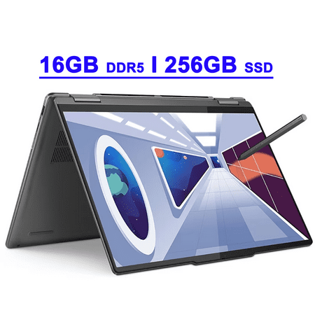 Lenovo Yoga 7i 14 Premium 2-in-1 Laptop 14" 2.2K IPS Touch 100% sRGB Glossy Low Blue Light Intel 10-Core i5-1335U Processor 16GB DDR5 256GB SSD Backlit Fingerprint Thunderbolt4 Win11 Gray
