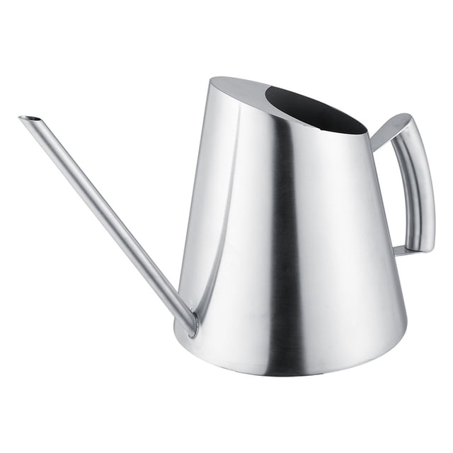 HURRISE 1500ml Arrosoir en Acier Inoxydable Peut Jardin Brossé Plantation Extérieure Intérieure, Arrosoir Intérieur, Arrosoir Extérieur
