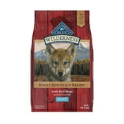 Blue Buffalo Wilderness Rocky Mountain Recipe High Protein, Natural Puppy Dry Dog Food, Red Meat 4-lb