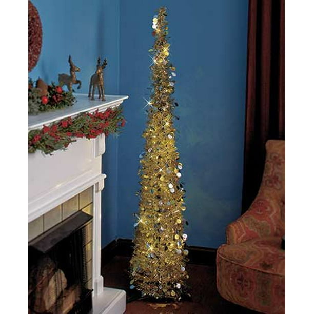 65" Lighted Christmas Trees (Gold/Silver)
