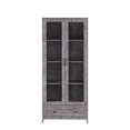 thumbnail image 6 of Home Source Display Storage Cabinet in Cement with Glass Doors, 6 of 6