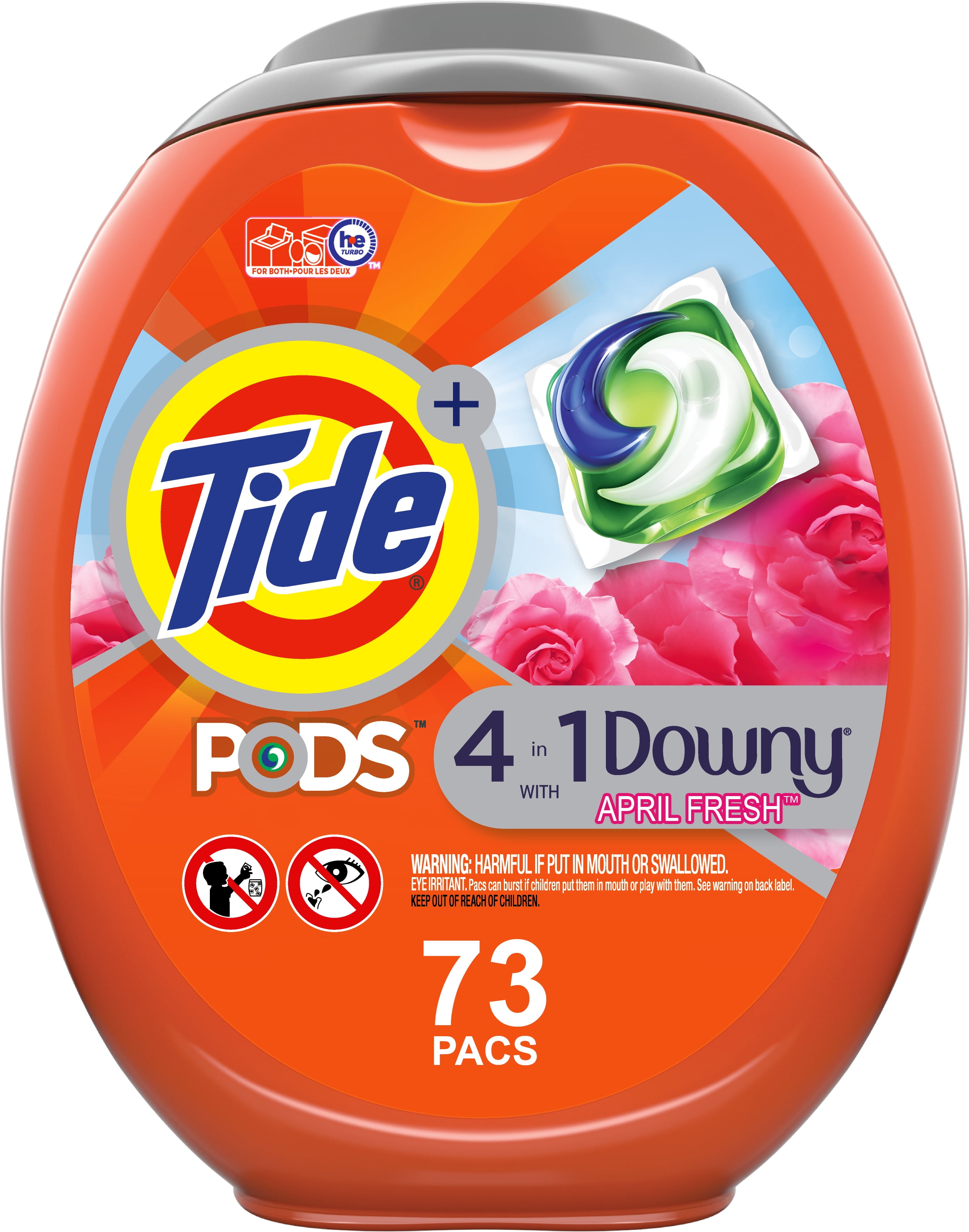 Tide Pods Plus Downy April Fresh, 73 Ct Laundry Detergent Pacs
