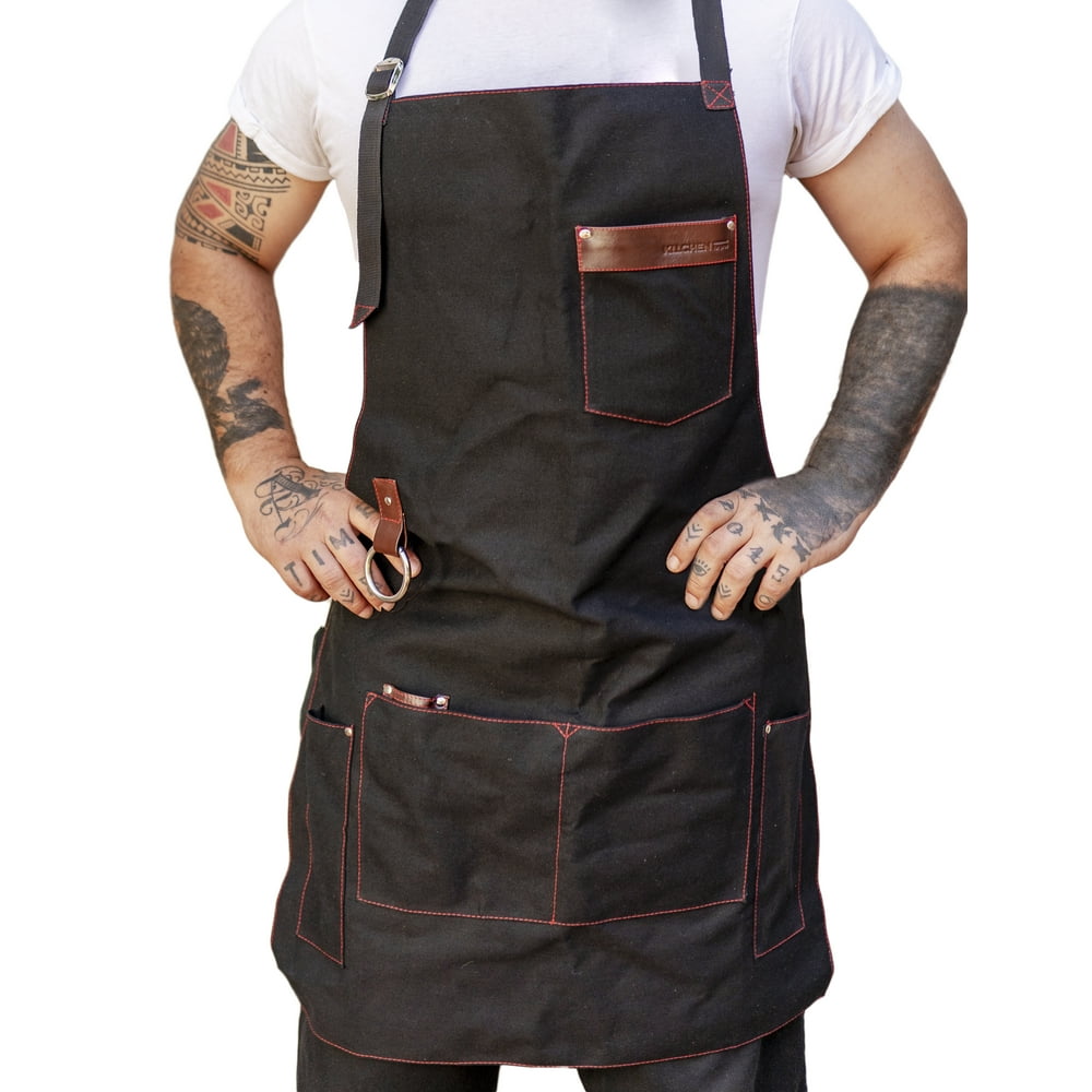 Kitchen For Pros Black Chef Apron - Incredible Aprons For Men with