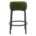 thumbnail image 4 of SAFAVIEH Couture Paisleigh Round Backless Counter Stool, Forest Green/Black, 4 of 10