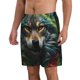 thumbnail image 2 of Balery Realistic Style Colorful Wolf Traje de Baño Estilo Hawaiano para Hombre, Shorts de Secado Rápido con Bolsillos-Medium, 2 of 6