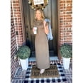 thumbnail image 3 of Vestido largo GRECERELLE para mujer, casual, de verano, verde militar, 3 of 6