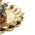 thumbnail image 4 of 10" x 7" Gold Resin Ganesh Sculpture with Lotus Plate and Colorful Dresswear, by DecMode, 4 of 9