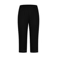 thumbnail image 4 of RYRJJ Capris Jeggings for Women Casual Summer Fashion Lightweight Stretch Yoga Pants Drawstring Capri Pant Plus Size Crop Vacation Pants, 4 of 6