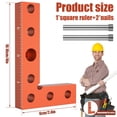 thumbnail image 3 of Small Center Finder Tool 90 Degree Quick Measuring Aluminum Alloy Marking Anodized Accurate Scale Carpenter Tool, 3 of 7