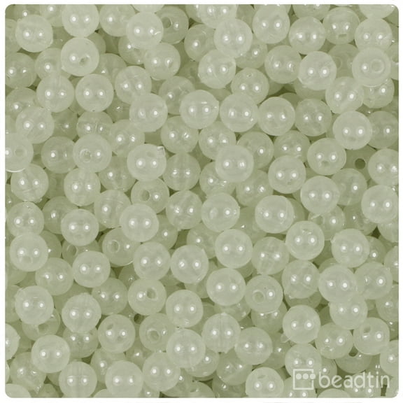 BeadTin Night Glow-in-the-Dark 6mm Round Craft Beads (500pcs)