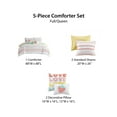 thumbnail image 5 of Urban Habitat Haisley Kids Comforter Sets, 5-Piece, Geometric Chenille Trim, Pink Striped, 5 of 9