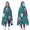 Dark Teal Christmas, variant on Wearable Blanket,Dark Christmas Tree and Gift Pattern Hooded Wearable Flannel Blanket for Adults & Teens,Winter Poncho Shawl Wrap Cape Cozy Anti-Pill,50"x60"
