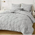 Cozy Comfort Light Grey King Size Comforter Set Bedding Set King 7