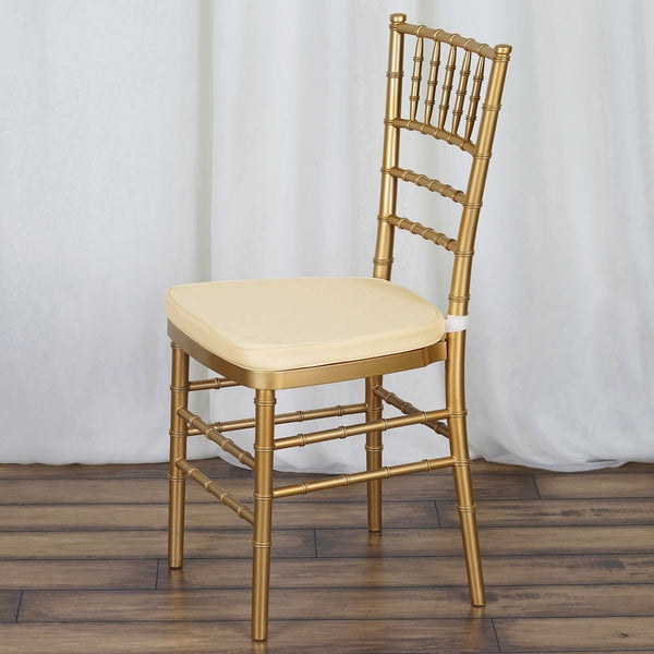 Gold Wood Chiavari Chair with Soft Seat Cushion Wedding Chair 10 PACK 