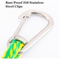 thumbnail image 3 of 2 Pack 14FT Heavy Duty Kayak Jet Ski Tow Rope with 316 Stainless Steel Hook, 3 of 7