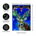thumbnail image 4 of Evergreen Santa's Reindeer Lustre Garden Flag 12 x 18 Inches Indoor Outdoor Decor, 4 of 7