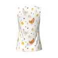 thumbnail image 5 of Sigee Funny Chicken for Women's Workout Tank Top,Running Tank Tops,Sleeveless Gym Clothes, 5 of 8