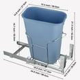 thumbnail image 5 of KFFKFF Slide-Out Garbage Holder, 35L Capacity, Single Bin Under Sink Waste System with Pull Handle and Installation Kit, Durable 110 lbs Support, Kitchen Cabinet Trash Organizer, 5 of 9
