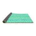 thumbnail image 2 of Ahgly Company Indoor Square Solid Turquoise Blue Modern Area Rugs, 3' Square, 2 of 4