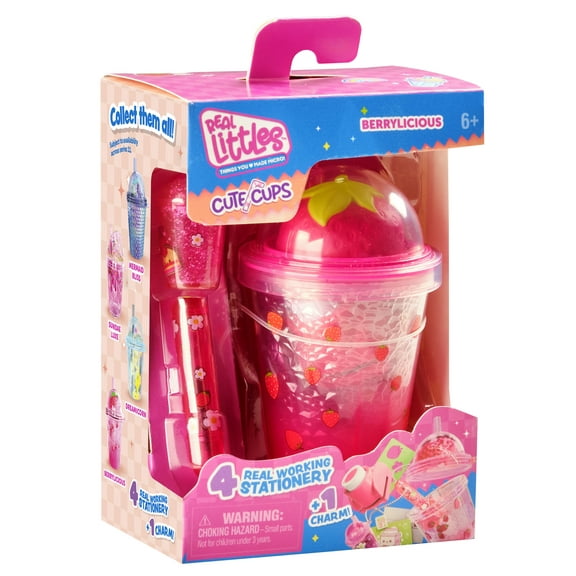 Real Littles Cute Cups, Full of Tiny Surprises, 4 Cute Cups to Collect, Styles Vary, Ages 6 