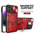thumbnail image 1 of Funda para iPhone 14 Pro Max Plus, 13, 12, 11 Pro Max Plus, XS, XR, X, 8 Plus, cámara deslizante giratoria magnética, funda con soporte giratorio 360 Fivean unisex, 1 of 2