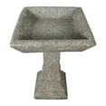 thumbnail image 6 of 22.8" Tall Outdoor Bird Bath for Garden -Concrete Modern Freestanding Square Birdbath for Garden, Patio, Lawn - Contemporary Birdbaths with Pedestal, 6 of 10