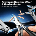 thumbnail image 2 of ILAVYO 6Pc Toenail Clippers Set, Heavy Duty Nail Clippers for Thick and Ingrown Toenails, Wide Opening Angled Blade Professional Toenail Clippers for Men, Seniors Adults, 2 of 7