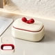 thumbnail image 5 of Cute Bowknot Soap Dishes With Lid Dustproofs Selfs Draining Soap Holders With Cover Decorative Bathroom Soap Tray For Home Kitchen Shower Gym Travel, 5 of 8