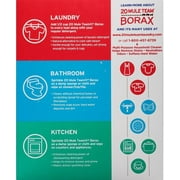 Borax Natural Laundry Booster & Multi-Purpose Cleaner - Powder - Pack of 2, 65 oz — Household & Commercial Use, Effective Formula