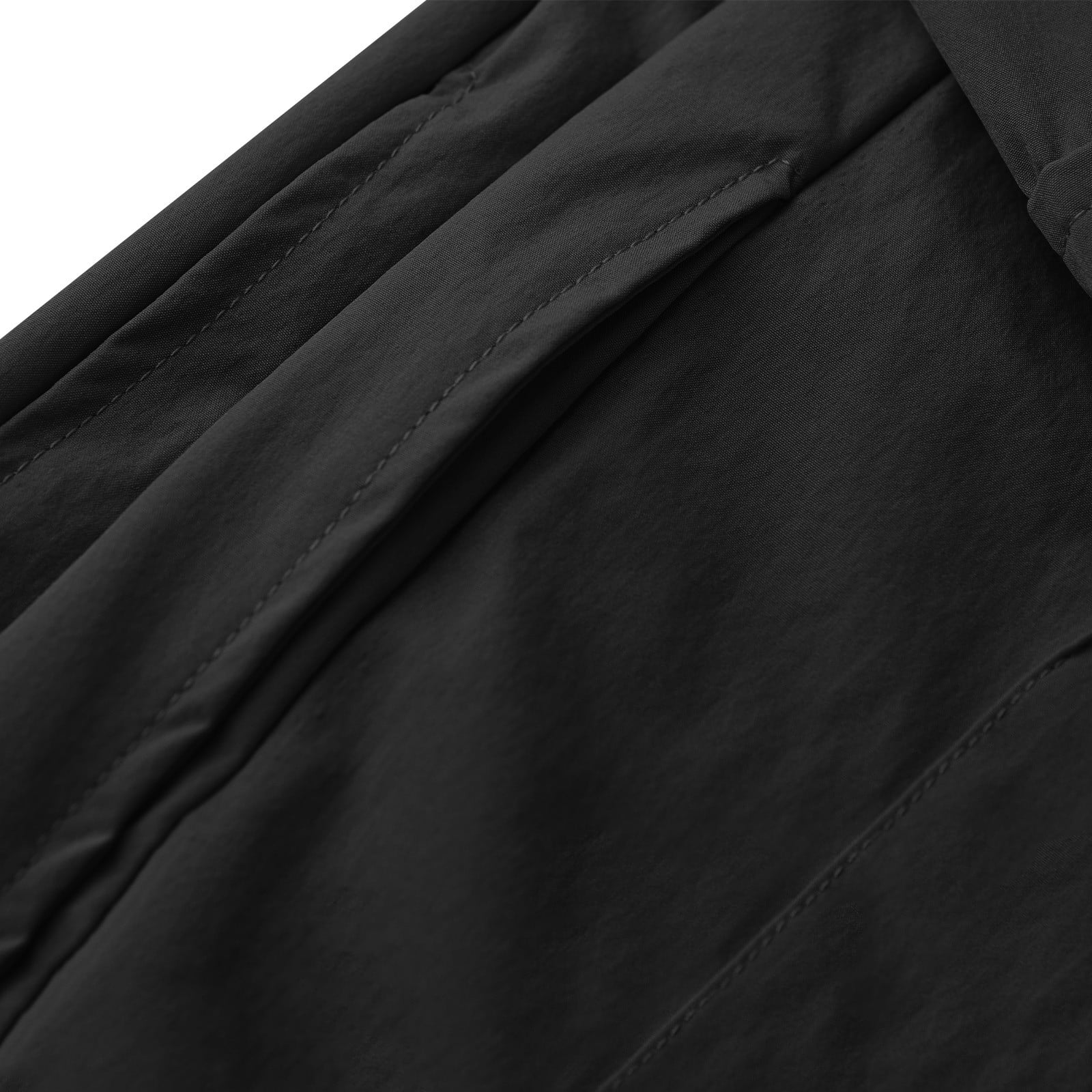 Womens Black Cargo Pants | 100% Polyester, Lightweight, Wrinkle Resistant, Elastic Waist, Multi-Pockets,Size XL - image 5