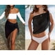 thumbnail image 5 of Mujeres gasa pareos cortos bikini cubre traje de baño de playa traje de baño falda envolvente para traje de baño, 5 of 5