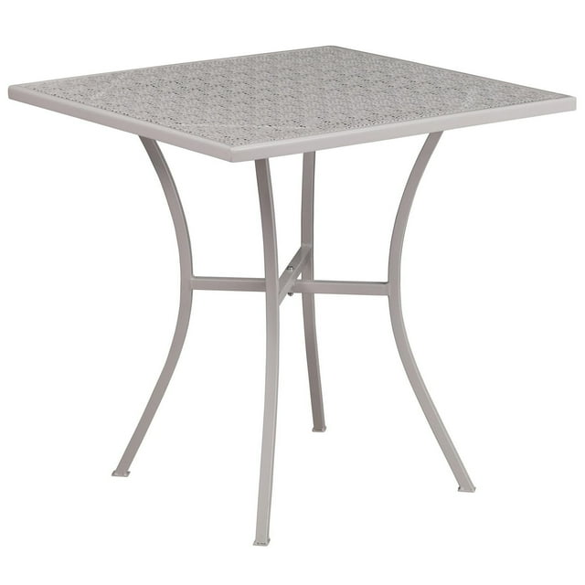 28'' Square Gold Indoor-Outdoor Steel Patio Table
