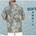 thumbnail image 4 of LA LEELA Men's Hawaiian Shirts Short Sleeve Summer Party Vacation Fashion Holidays Beach Stylish Button Down Shirt For Men XXL Geometric, Black, 4 of 6