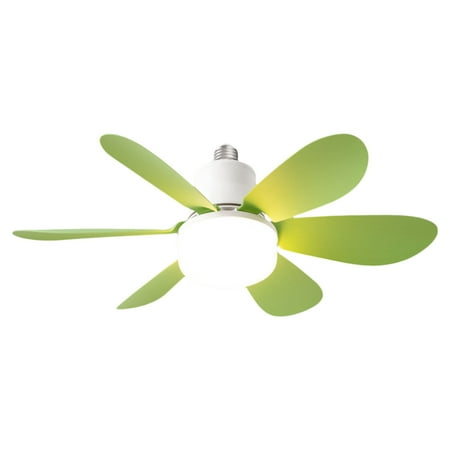 

Quiet Personal Small Fan for Home Remote Control Small Ceiling Fan Light Silent Strong Wind Infinite Dimming LED Flower Shaped Fan Light 40W Three Color Dimming Remote Control Version With Lamp Holder