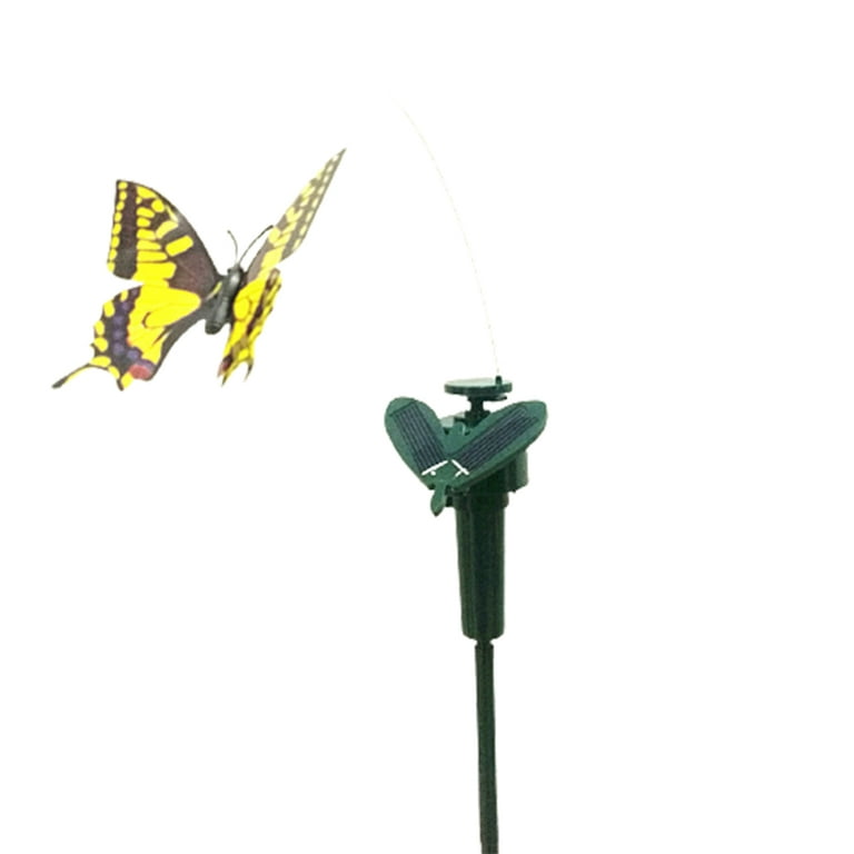 Solar Powered Flying Fluttering Fake Butterfly Yard Garden Stake Ornament  Decor Artificial Butterfly Yard Plant Lawn Decorations