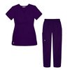 thumbnail image 1 of Sivvan Women?s Scrub Set - Multi Pocket Cargo Pants & Stylish Mock Wrap Top, 1 of 4