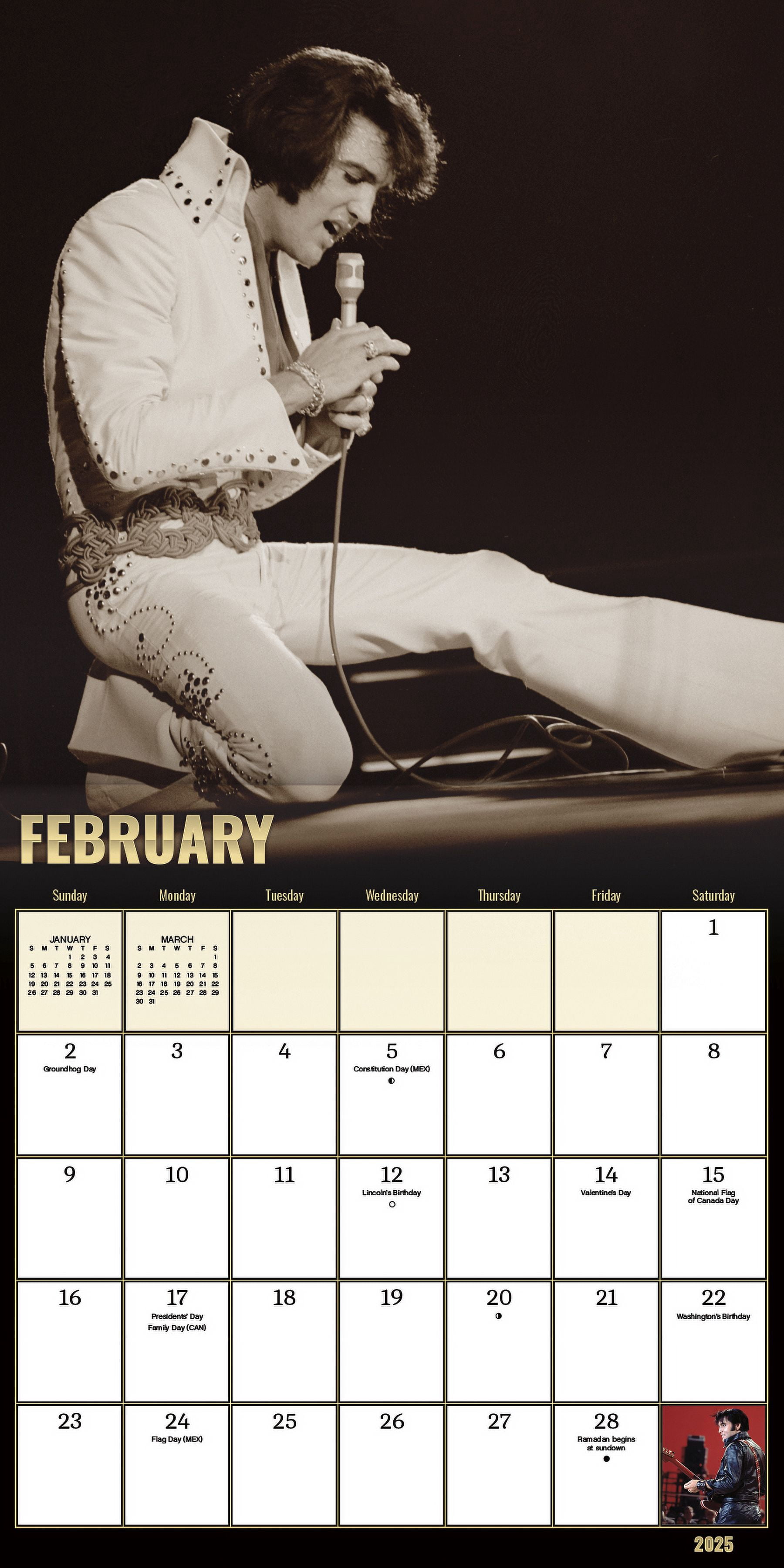 2025 Elvis Wall Calendar