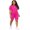 Rose Red, variant on KOMOO Women 2PCS Shorts Outfits Short Sleeve Loose Tee Slim Shorts Summer Sports Suit Oversize