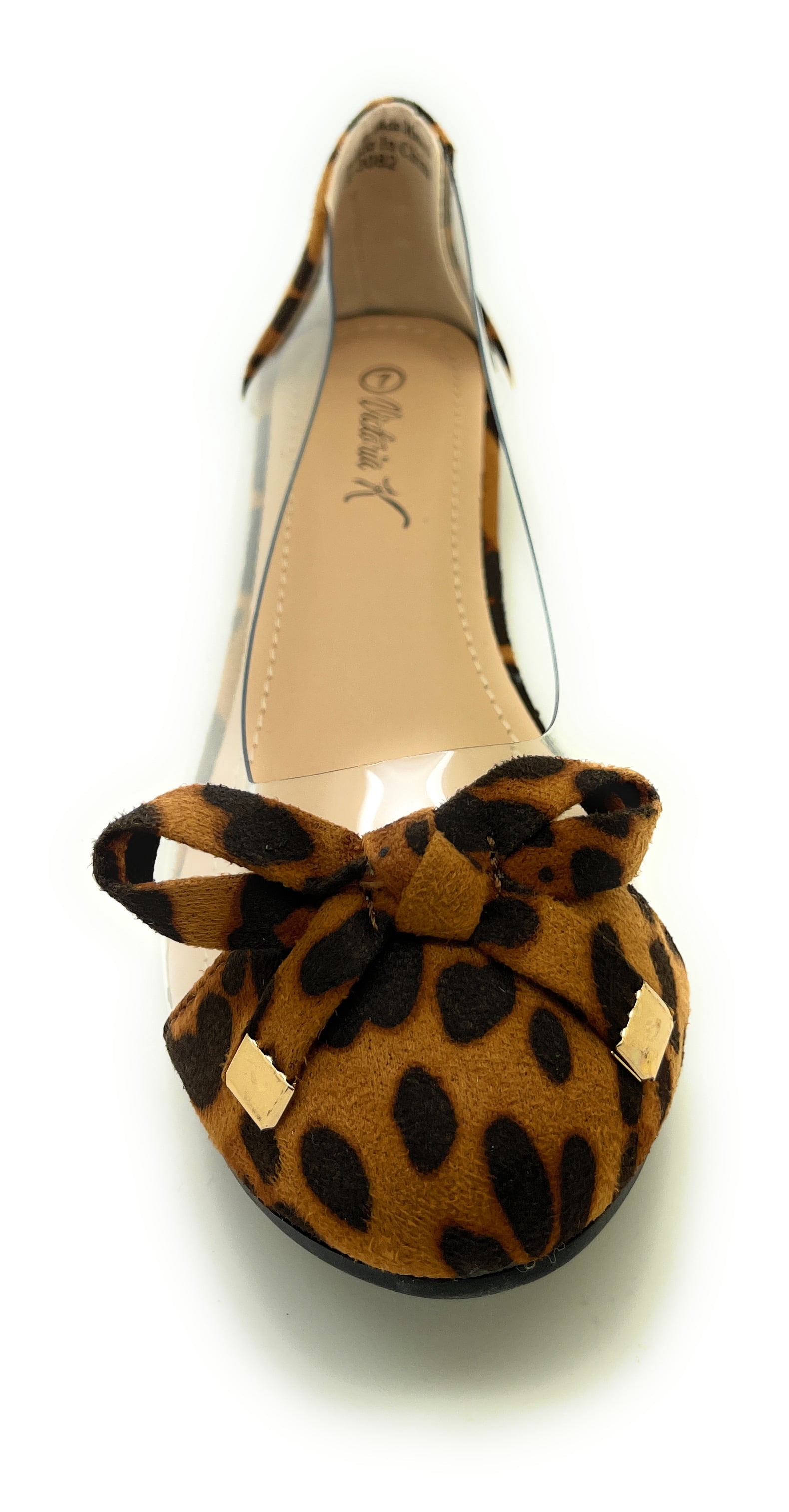 Animal Prints with Clear Sides Ballerina Flats