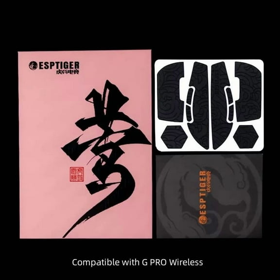 Esptiger Mouse Grip Tape for Logitech GPRO Wireless, 1 Count, 1 Pack, Black