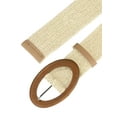 thumbnail image 2 of DARING DIVA Elastic Waist Belts for Women Belts Wide Stretch Woven Belt Beige, 2 of 4