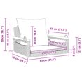 thumbnail image 4 of vidaXL Swing Bench with Cushions Brown 63x62x40 cm Poly Rattan, 4 of 5
