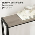 thumbnail image 5 of Rugerasy 43 Inch Narrow Console Table with V Design,2-Tier Industrial Entryway Table with Storage,Durable Sofa Table for Foyer,Office,and Corridor,Grey, 5 of 7