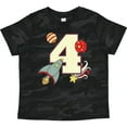 thumbnail image 3 of Inktastic 4th Birthday Outer Space Theme Boys or Girls Toddler T-Shirt, 3 of 5