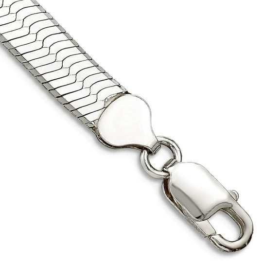 925 Sterling Silver Solid Polished 8mm Magic Herringbone Link Bracelet 8 Inch Lobster Claw Link Bracelet for Women