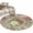 Gray Green Light Pink, variant on Spring Flower Round Area Rug 3.3Ft Washable Circle Rugs for Dining Room Table, Farmhouse Vintage Country Floral Plant Green Non-Slip Carpet Floor Mats Indoor Outdoor Carpet Runner Home Decor