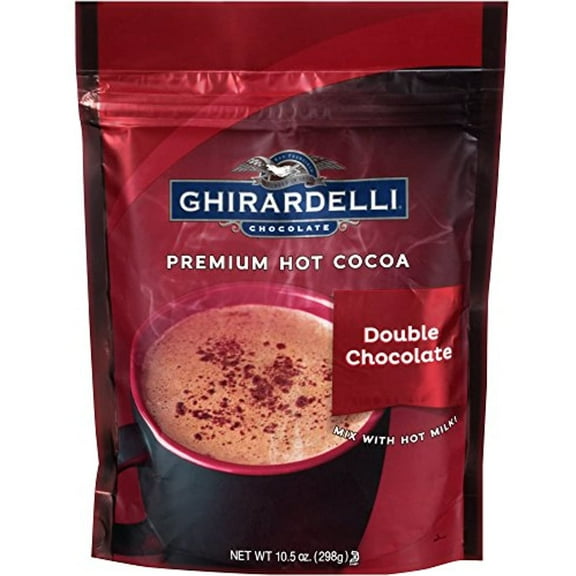 Ghirardelli Double Chocolate (3 Pack) Premium Hot Cocoa Mix, 10.5 Ounce